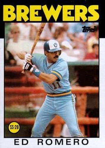 #317 Ed Romero - Milwaukee Brewers - 1986 Topps Baseball