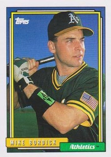#317 Mike Bordick - Oakland Athletics - 1992 Topps Baseball