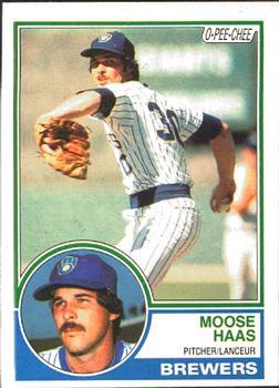 #317 Moose Haas - Milwaukee Brewers - 1983 O-Pee-Chee Baseball
