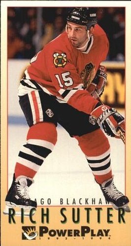 #317 Rich Sutter - Chicago Blackhawks - 1993-94 Fleer PowerPlay Hockey