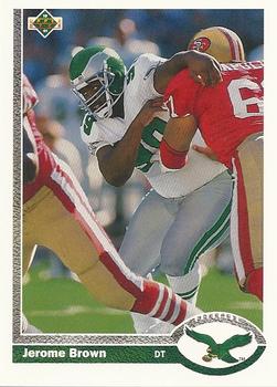 #317 Jerome Brown - Philadelphia Eagles - 1991 Upper Deck Football