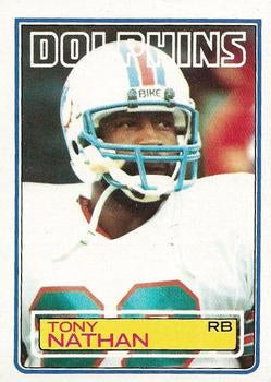 #317 Tony Nathan - Miami Dolphins - 1983 Topps Football