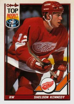 #317 Sheldon Kennedy - Detroit Red Wings - 1991-92 O-Pee-Chee Hockey