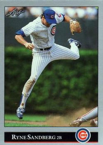 #317 Ryne Sandberg - Chicago Cubs - 1992 Leaf Baseball