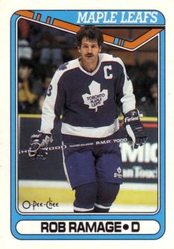 #317 Rob Ramage - Toronto Maple Leafs - 1990-91 O-Pee-Chee Hockey