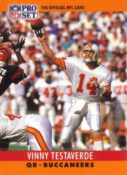 #318 Vinny Testaverde - Tampa Bay Buccaneers - 1990 Pro Set Football