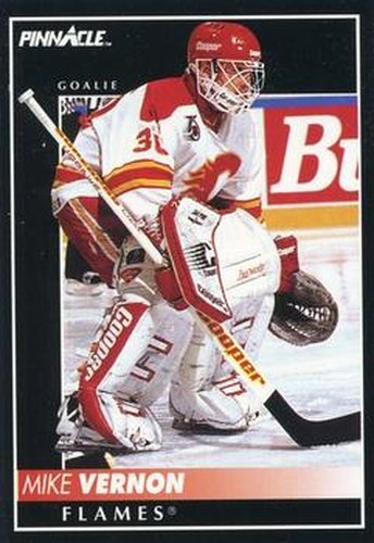#318 Mike Vernon - Calgary Flames - 1992-93 Pinnacle Canadian Hockey