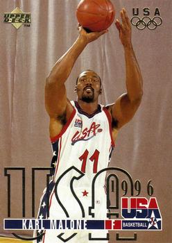 #318 Karl Malone - USA - 1995-96 Upper Deck Basketball