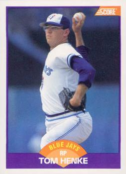 #318 Tom Henke - Toronto Blue Jays - 1989 Score Baseball