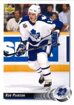 #318 Rob Pearson - Toronto Maple Leafs - 1992-93 Upper Deck Hockey