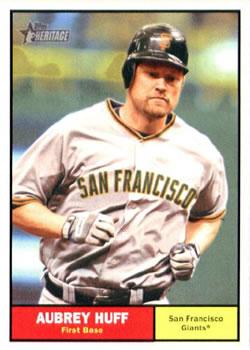 #318 Aubrey Huff - San Francisco Giants - 2010 Topps Heritage Baseball