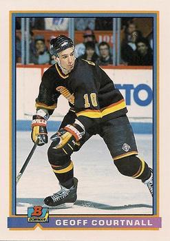 #318 Geoff Courtnall - Vancouver Canucks - 1991-92 Bowman Hockey