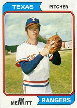 #318 Jim Merritt - Texas Rangers - 1974 Topps Baseball