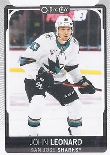 #318 John Leonard - San Jose Sharks - 2021-22 O-Pee-Chee Hockey
