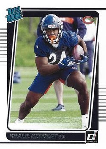 #318 Khalil Herbert - Chicago Bears - 2021 Donruss Football