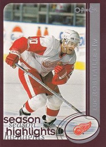#318 Luc Robitaille - Detroit Red Wings - 2002-03 O-Pee-Chee Hockey