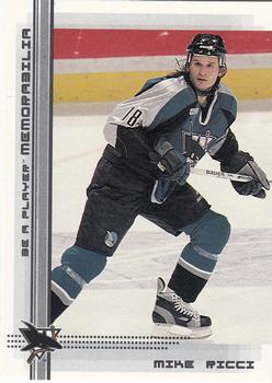 #318 Mike Ricci - San Jose Sharks - 2000-01 Be a Player Memorabilia Hockey