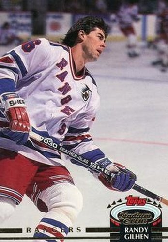#318 Randy Gilhen - New York Rangers - 1992-93 Stadium Club Hockey