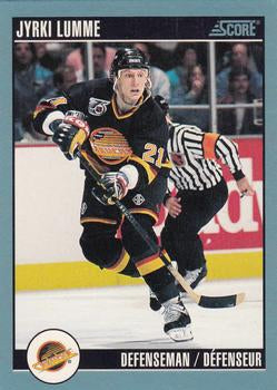 #318 Jyrki Lumme - Vancouver Canucks - 1992-93 Score Canadian Hockey