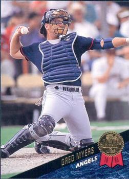 #318 Greg Myers - California Angels - 1993 Leaf Baseball