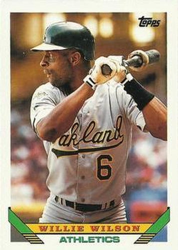 #318 Willie Wilson - Oakland Athletics - 1993 Topps Baseball