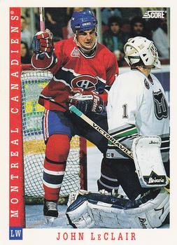 #318 John LeClair - Montreal Canadiens - 1993-94 Score Canadian Hockey