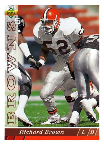 #318 Richard Brown - Cleveland Browns - 1993 Upper Deck Football