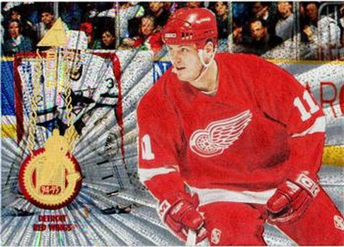 #318 Shawn Burr - Detroit Red Wings - 1994-95 Pinnacle Hockey - Rink Collection
