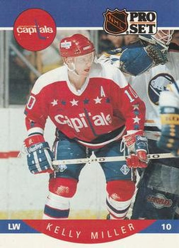 #318 Kelly Miller - Washington Capitals - 1990-91 Pro Set Hockey