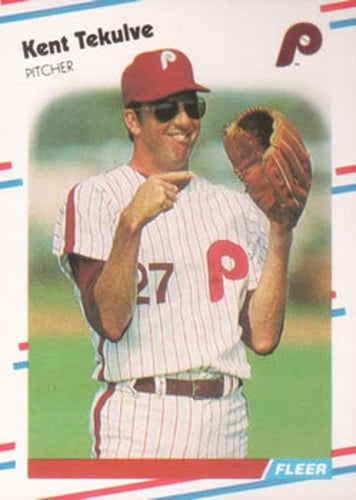 #318 Kent Tekulve - Philadelphia Phillies - 1988 Fleer Baseball