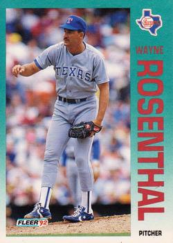 #318 Wayne Rosenthal - Texas Rangers - 1992 Fleer Baseball