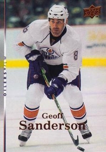 #318 Geoff Sanderson - Edmonton Oilers - 2007-08 Upper Deck Hockey