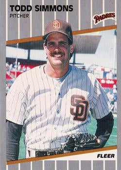 #318 Todd Simmons - San Diego Padres - 1989 Fleer Baseball