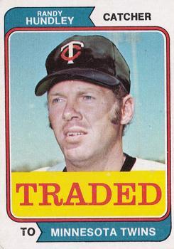 #319T Randy Hundley - Minnesota Twins - 1974 Topps - Traded Baseball