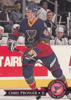 #319 Chris Pronger - St. Louis Blues - 1995-96 Donruss Hockey