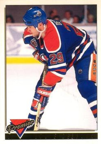 #319 Louie DeBrusk - Edmonton Oilers - 1993-94 O-Pee-Chee Premier Hockey - Gold