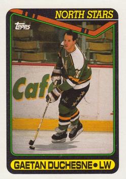 #319 Gaetan Duchesne - Minnesota North Stars - 1990-91 Topps Hockey