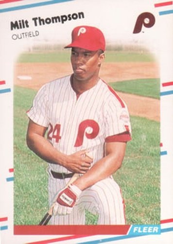 #319 Milt Thompson - Philadelphia Phillies - 1988 Fleer Baseball