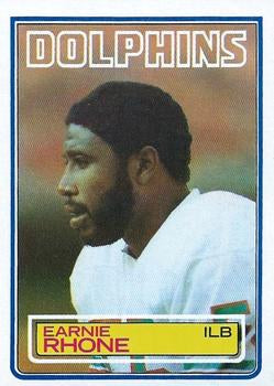 #319 Earnie Rhone - Miami Dolphins - 1983 Topps Football