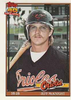 #319 Jeff McKnight - Baltimore Orioles - 1991 O-Pee-Chee Baseball