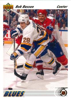 #319 Bob Bassen - St. Louis Blues - 1991-92 Upper Deck Hockey