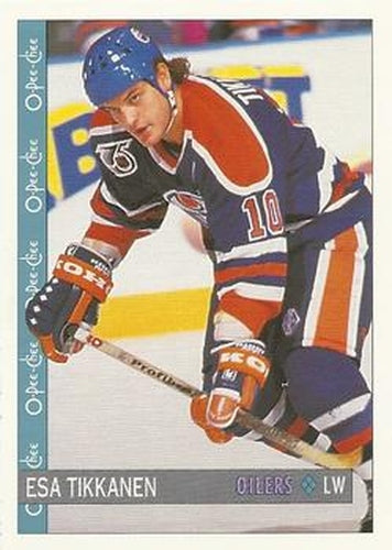 #319 Esa Tikkanen - Edmonton Oilers - 1992-93 O-Pee-Chee Hockey