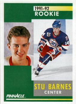 #319 Stu Barnes - Winnipeg Jets - 1991-92 Pinnacle Hockey