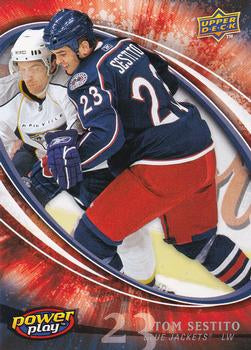 #319 Tom Sestito - Columbus Blue Jackets - 2008-09 Upper Deck Power Play Box Set Hockey