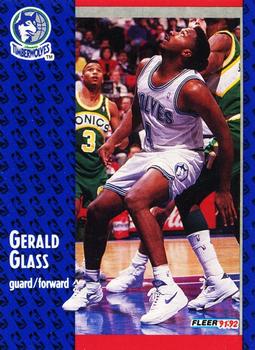 #319 Gerald Glass - Minnesota Timberwolves - 1991-92 Fleer Basketball