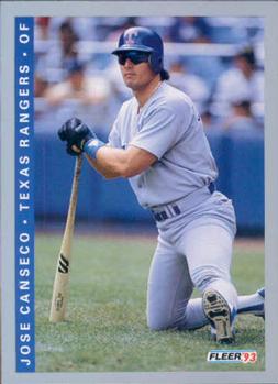 #319 Jose Canseco - Texas Rangers - 1993 Fleer Baseball
