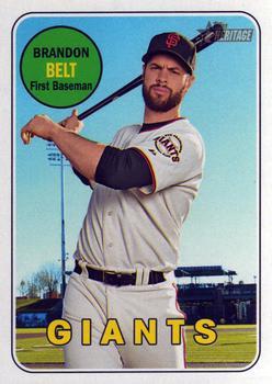#319 Brandon Belt - San Francisco Giants - 2018 Topps Heritage Baseball
