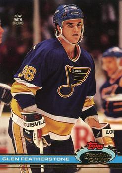 #319 Glen Featherstone - St. Louis Blues - 1991-92 Stadium Club Hockey