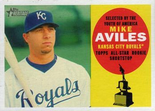 #319 Mike Aviles - Kansas City Royals - 2009 Topps Heritage Baseball