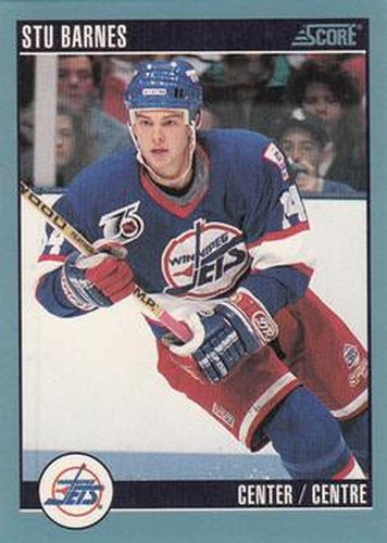 #319 Stu Barnes - Winnipeg Jets - 1992-93 Score Canadian Hockey